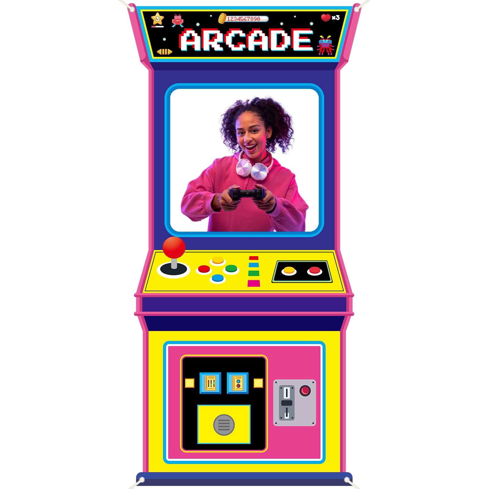 Retro Video Gaming Fabric Arca - Retro Gaming Banner ulasan dan harga