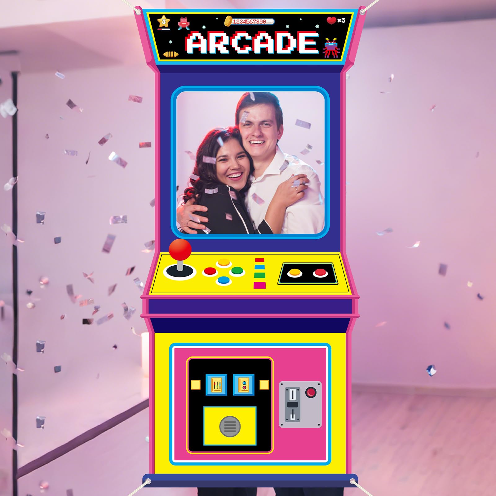 Retro Video Gaming Fabric Arca - Retro Gaming Banner ulasan dan harga