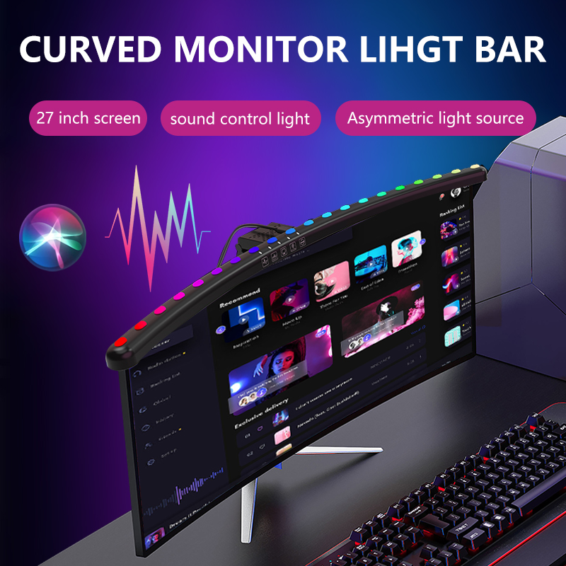 Setup RGBIC Monitor Light Bar  - Retro Gaming Projector ulasan dan harga