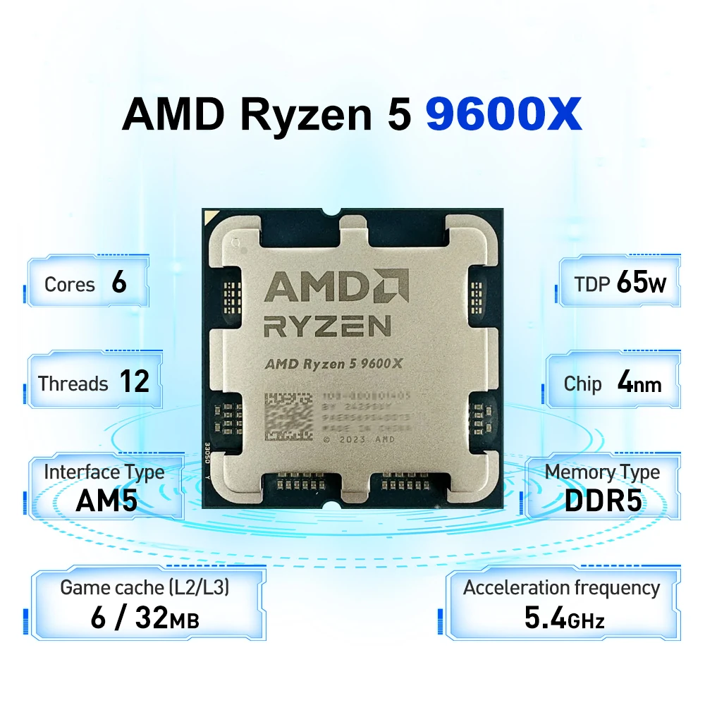 AMD Ryzen 5 9600X L3=32M 5.4GH - Amd Cpu Ryzen 9 ulasan dan harga