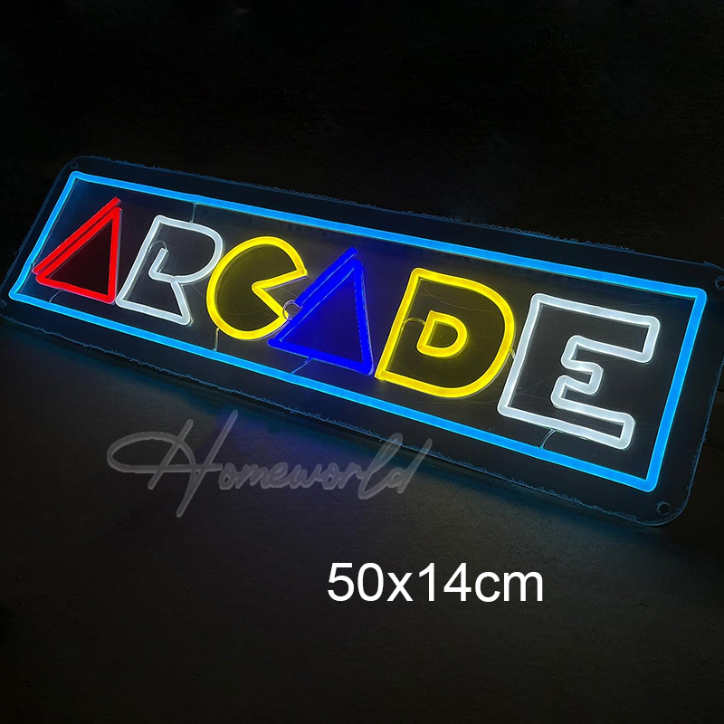 Arcade Neon Sign LED Game Room - Retro Gaming Projector ulasan dan harga