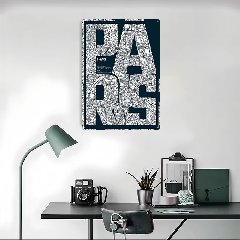 Paris France Map Typography Pr - Retro Gaming France ulasan dan harga