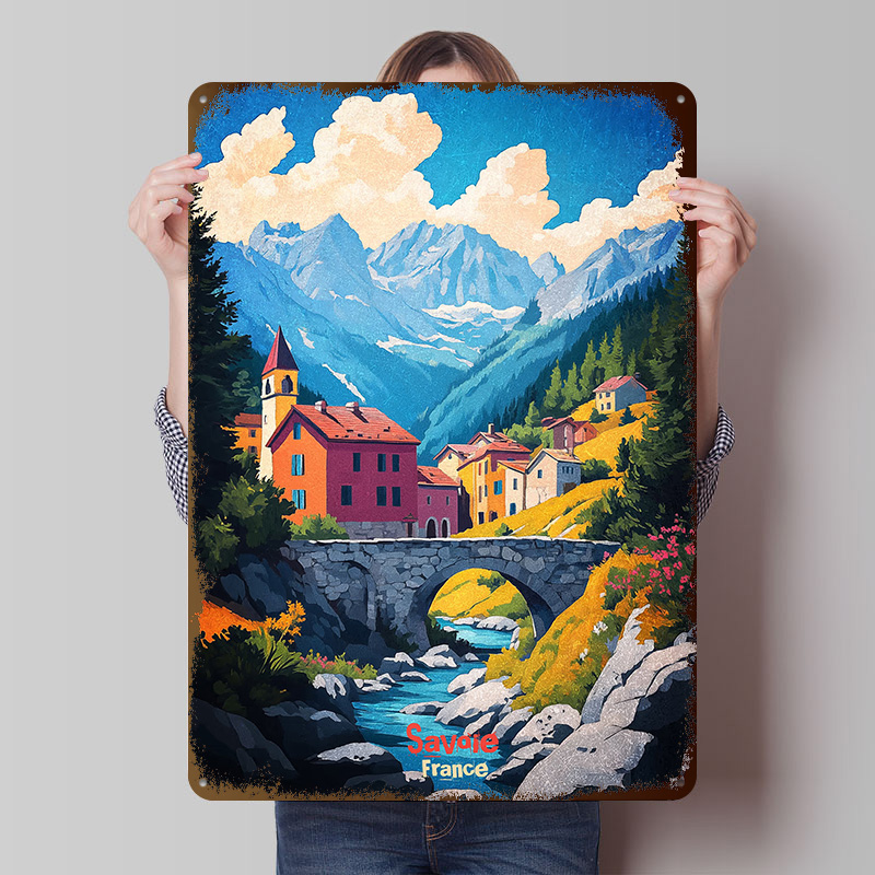 Savoie France Art Tinplate Pos - Retro Gaming France ulasan dan harga